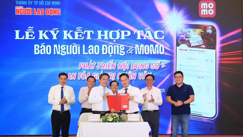 Báo Người Lao Động ký kết hợp tác, tích hợp nội dung lên nền tảng MoMo 