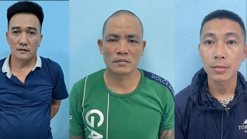 4 đối tượng trong tụ điểm đá gà vừa bị khởi tố. Ảnh: CACC