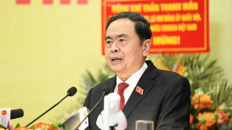 Chủ tịch Quốc hội Trần Thanh Mẫn phát biểu tại Đại hội đại biểu lần thứ VIII, nhiệm kỳ 2025-2030 của Đảng bộ Kiểm toán Nhà nước