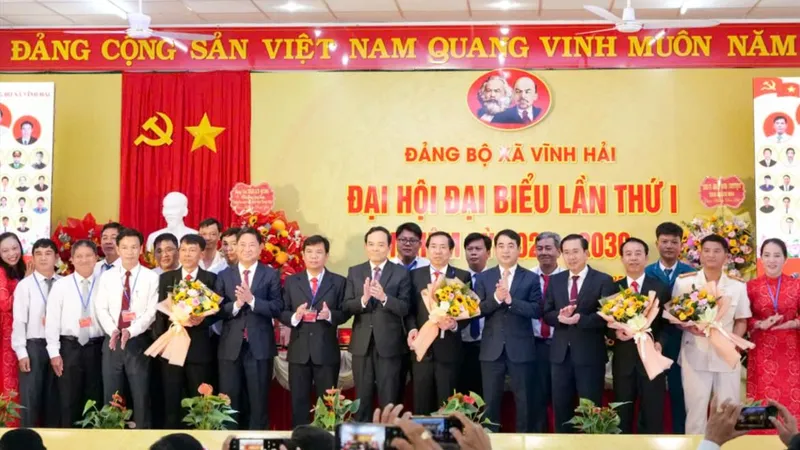 Đồng chí Trần Lưu Quang dự Đại hội đại biểu Đảng bộ xã Vĩnh Hải, Khánh Hòa