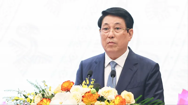 Chủ tịch nước Lương Cường phát biểu tại hội nghị