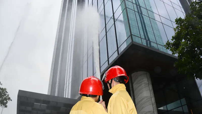 Diễn tập chữa cháy và cứu nạn tại tòa nhà The Nexus