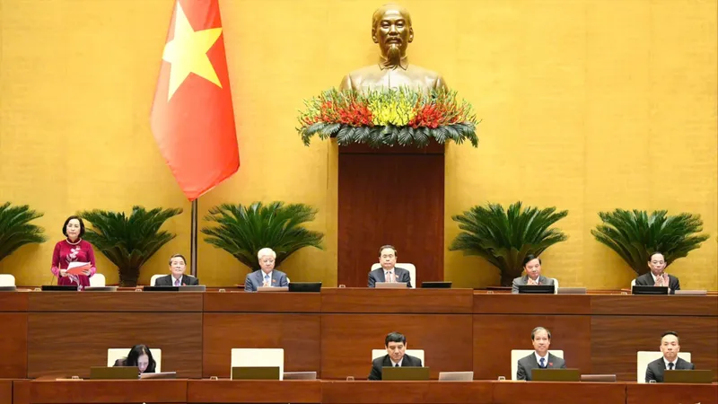Phiên họp Quốc hội sáng 20-11. Ảnh: VIẾT CHUNG