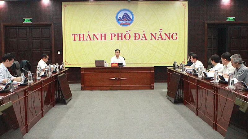 Cuộc họp tại điểm cầu Trung tâm hành chính TP Đà Nẵng