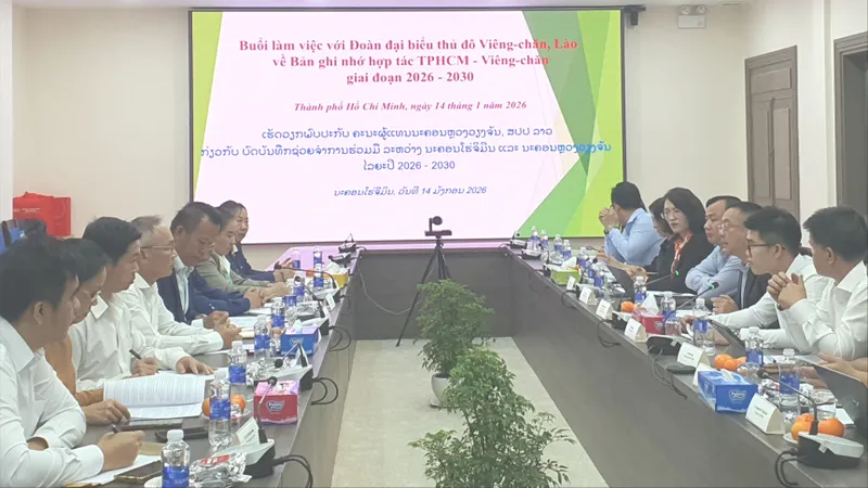 TPHCM và Thủ đô Vientiane, Lào mở rộng hợp tác giai đoạn 2026 - 2030