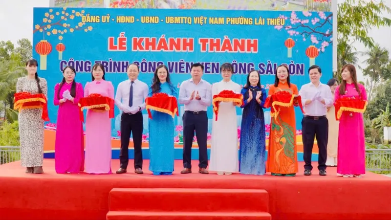 Khánh thành công viên ven sông Sài Gòn ở phường Lái Thiêu
