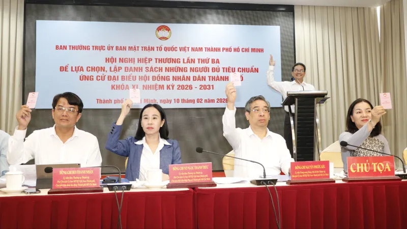 Thống nhất danh sách 48 người ứng cử ĐBQH khóa XVI và 209 người ứng cử đại biểu HĐND TPHCM khóa XI