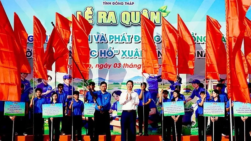Đồng Tháp tổ chức Lễ ra quân Tháng Thanh niên và phát động Tết trồng cây 