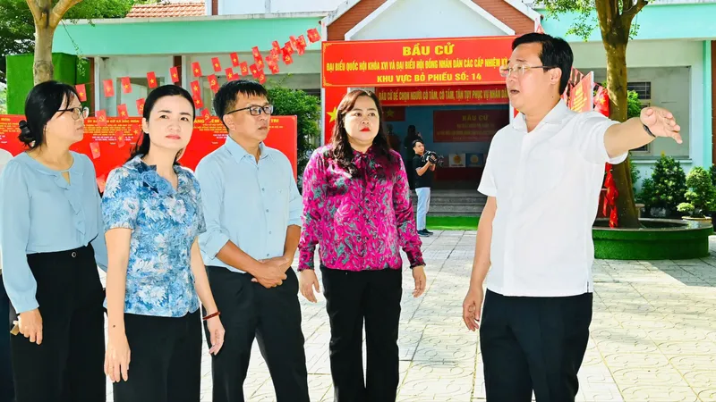 Lãnh đạo TPHCM kiểm tra công tác chuẩn bị bầu cử tại các xã Xuân Thới Sơn, Hóc Môn và Đông Thạnh