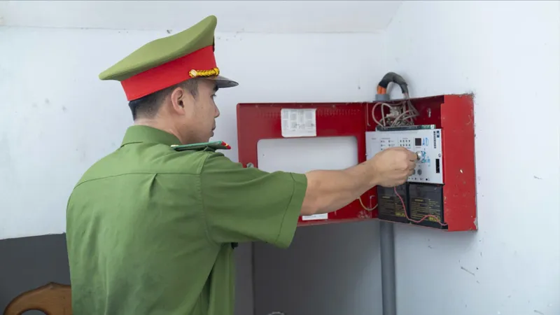 Phường Phú Mỹ kiểm tra công tác phòng cháy chữa cháy tại chợ truyền thống