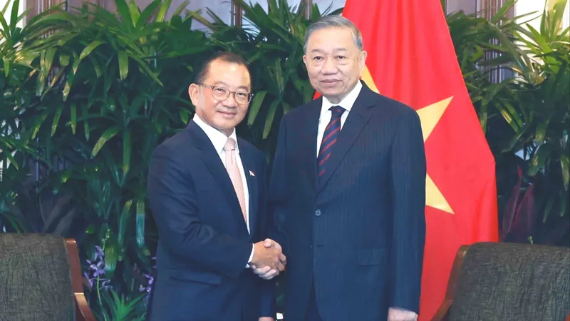 Tổng Bí thư, Chủ tịch nước Tô Lâm hội kiến Chủ tịch Quốc hội Singapore
