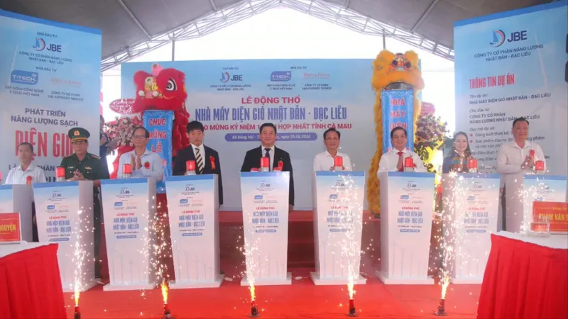 Động thổ Nhà máy điện gió Nhật Bản - Bạc Liêu gần 2.500 tỷ đồng