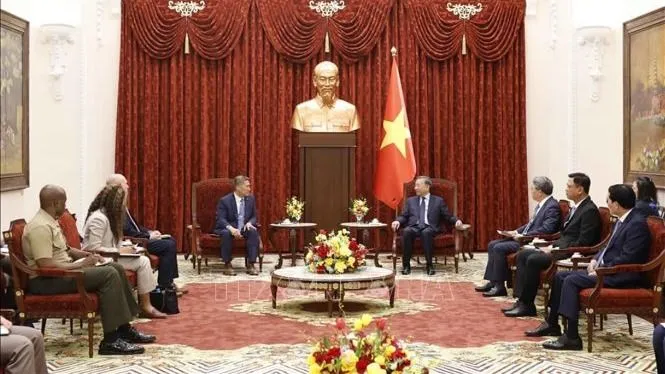 Tổng Bí thư, Chủ tịch nước Tô Lâm tiếp Quyền Bộ trưởng Bộ Hải quân Hoa Kỳ 