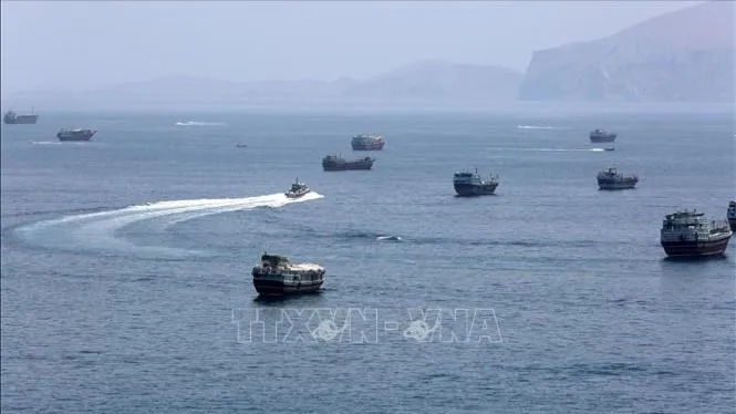 Quang cảnh eo biển Hormuz. Ảnh: THX/TTXVN