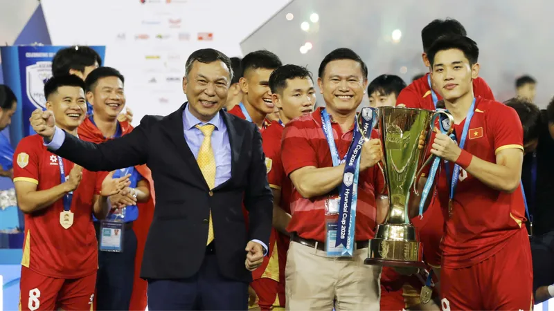 Đội tuyển Việt Nam trong niềm vui vô địch ASEAN Cup 2026