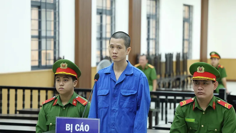Bị cáo Nguyễn Quốc Tuấn tại phiên tòa