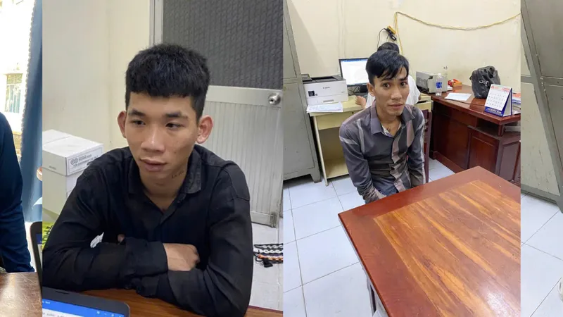 Các đối tượng Nguyễn Thanh Trường, Lê Hoàng Giang, Trần Thanh Sang, Nguyễn Lệ Nguyên (từ trái sang)