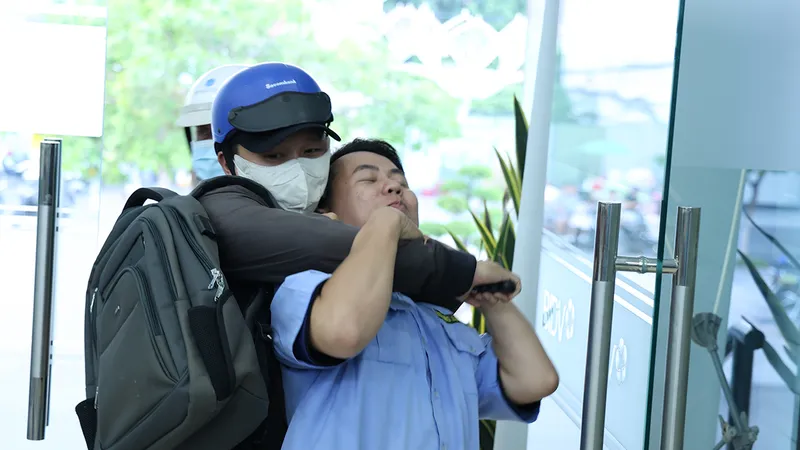 An Giang: Diễn tập phòng, chống cướp tài sản tại ngân hàng