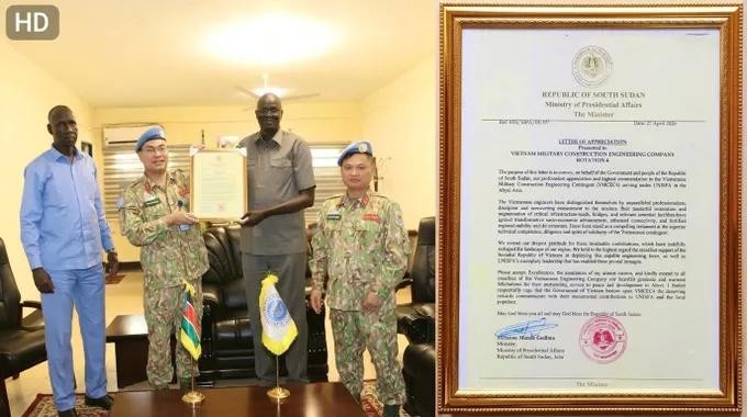 Vietnamese peacekeepers praised for road projects in Abyei