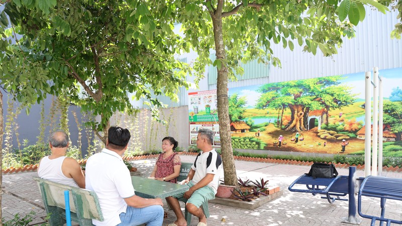 Vacant lots revived as mini parks in Binh Tan Ward