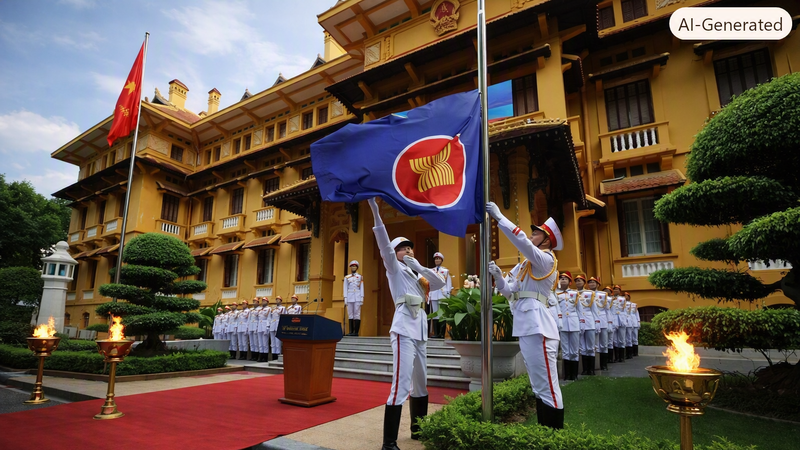 Flag-hoisting ceremony marks ASEAN’s 59th anniversary in Hanoi