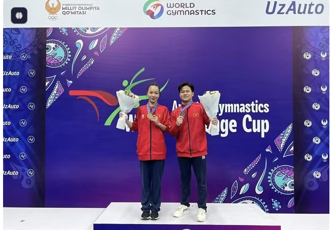 Vietnamese female gymnast wins vault gold at World Challenge Cup in Uzbekistan