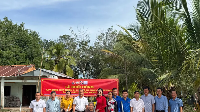 Xã Dầu Tiếng xây tặng "Nhà Nhân ái" cho một hộ khó khăn
