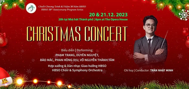 Poster chương trình Hòa nhạc Giáng sinh năm 2023. Ảnh: HBSO 