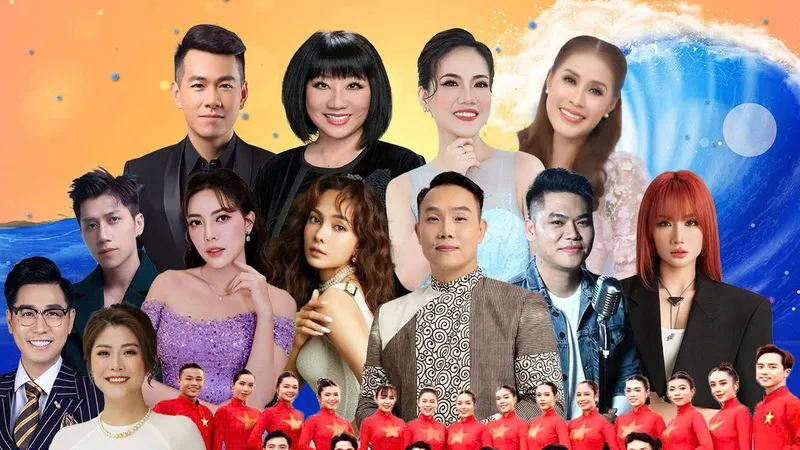 Các ca sĩ tham gia trong chương trình ca nhạc "Thay lời muốn nói" chủ đề "Thì thầm biển hát".