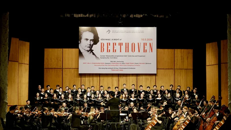 Đêm nhạc Beethoven’s Symphony No.9. Ảnh: THÚY BÌNH