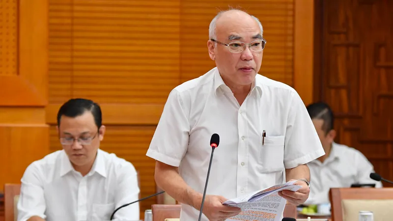 Trưởng Ban Tuyên giáo Thành ủy TPHCM Phan Nguyễn Như Khuê phát biểu tại buổi làm việc. Ảnh: VIỆT DŨNG 