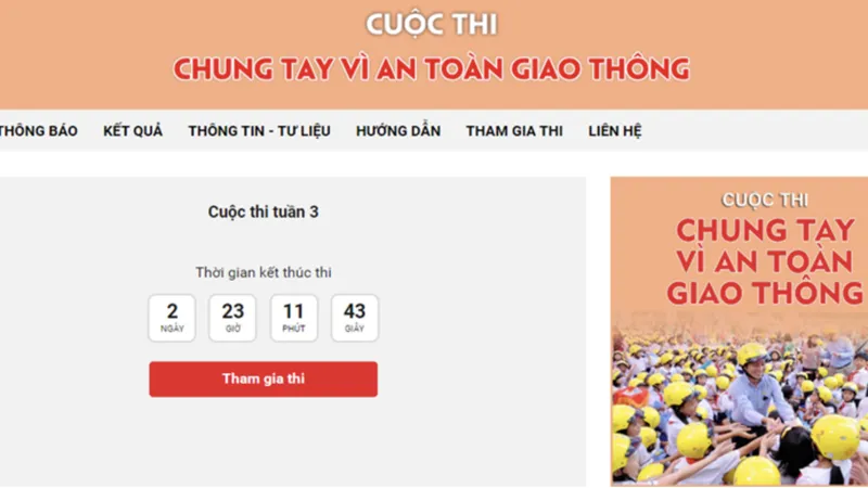 Cuộc thi “Chung tay vì an toàn giao thông” năm 2022 kéo dài đến tháng 12-2022