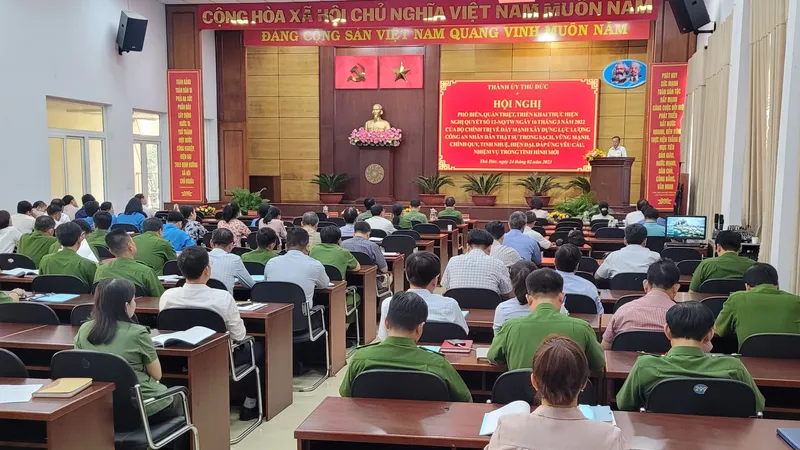 TP Thủ Đức quán triệt nghị quyết về xây dựng lực lượng công an tinh nhuệ, hiện đại