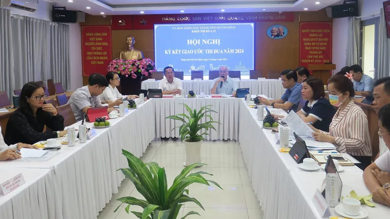 Khối thi đua 15 ký kết giao ước thi đua thực hiện chủ đề năm 2024 của TPHCM