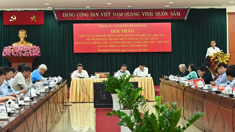 Phó Bí thư Thành ủy TPHCM Nguyễn Phước Lộc phát biểu kết luận hội thảo