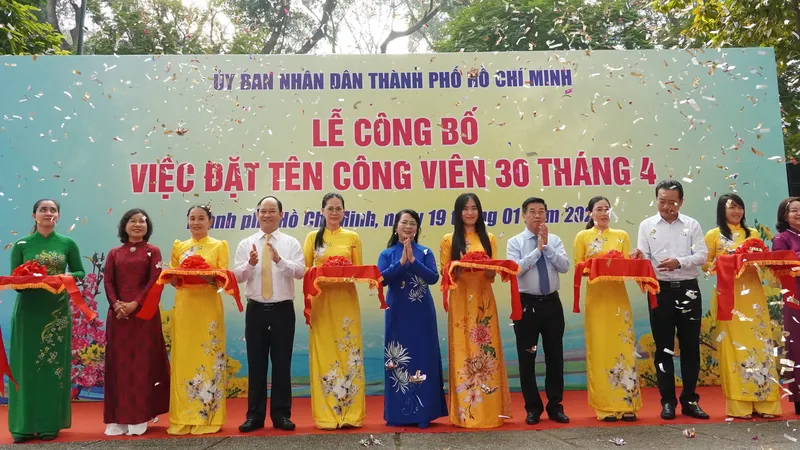 Công viên trước Hội trường Thống Nhất chính thức mang tên Công viên 30 tháng 4