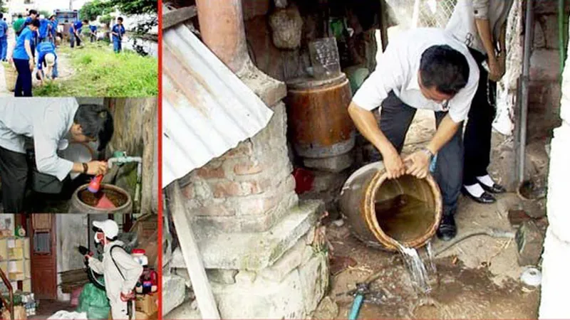 Các hộ gia đình cần thường xuyên vệ sinh các dụng cụ chứa nước để phòng tránh dịch SXH