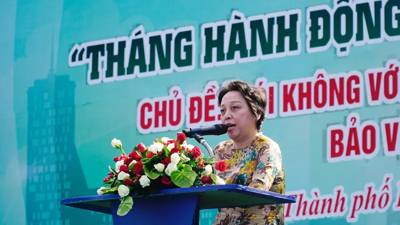 Bà Phạm Khánh Phong Lan, Trưởng Ban Quản lý ATTP TPHCM phát động Tháng hành động vì an toàn thực phẩm