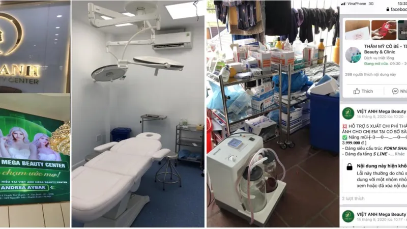 Cơ sở phẫu thuật thẩm mỹ trái phép Viet Anh Mega Beauty Center