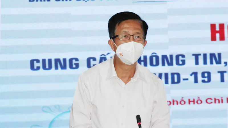 Phó Trưởng Ban Chỉ đạo Phạm Đức Hải thông tin tại buổi họp báo