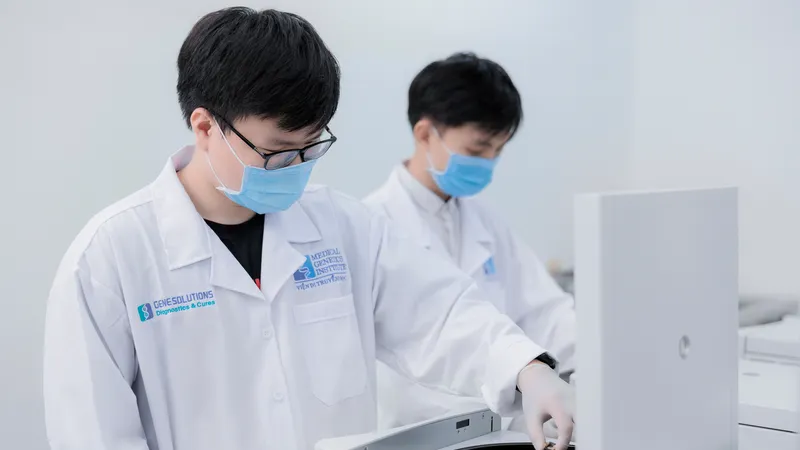 Chuyên viên Gene Solutions đang tiến hành xét nghiệm tầm soát ung thư sớm tại phòng LAB 