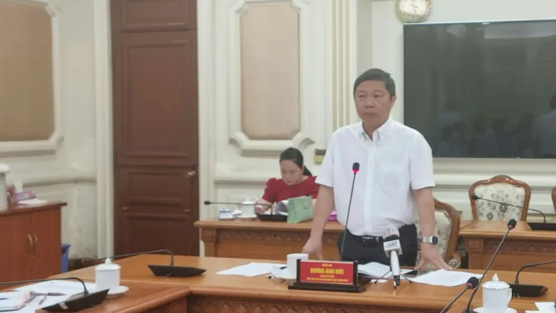 Phó Chủ tịch UBND TPHCM Dương Anh Đức phát biểu tại cuộc họp