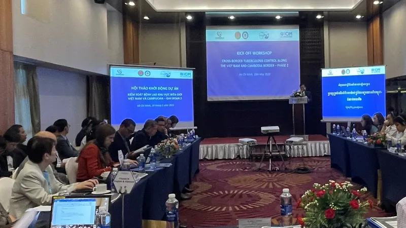 Toàn cảnh Hội thảo khởi động dự án “Kiểm soát bệnh lao khu vực biên giới Việt Nam và Campuchia giai đoạn 2”
