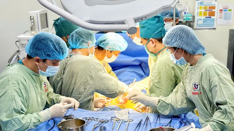 Các bác sĩ đang lấy tạng hiến từ người cho chết não