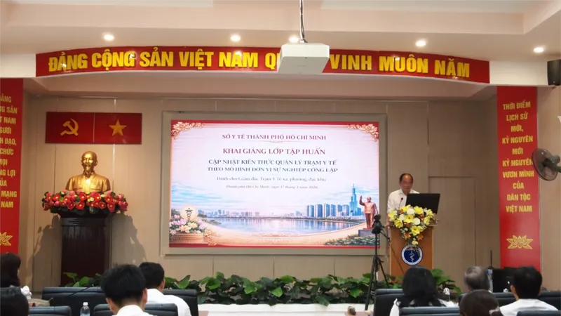 PGS-TS-BS Tăng Chí Thượng, Giám đốc Sở Y tế TPHCM phát biểu tại buổi tập huấn