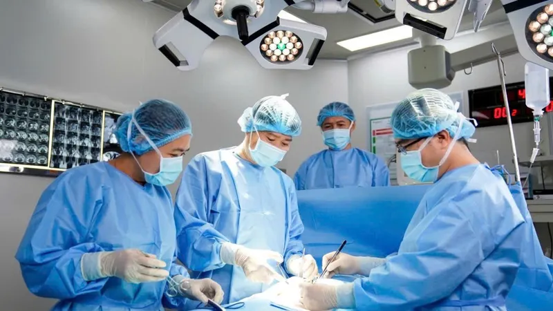 Các bác sĩ phẫu thuật cho người bệnh mắc ung thư gan