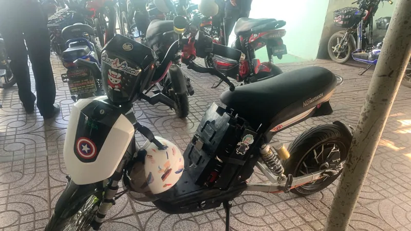 Một phương tiện xe đạp điện đã được độ phuộc