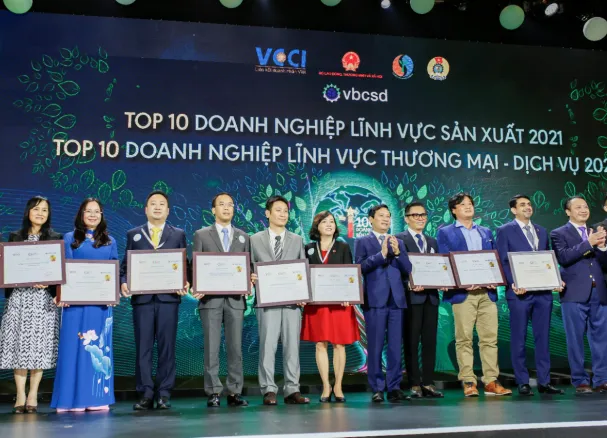 C.P. Việt Nam năm thứ 2 liên tiếp đạt “Top 10 Doanh nghiệp bền vững Việt Nam - lĩnh vực sản xuất”