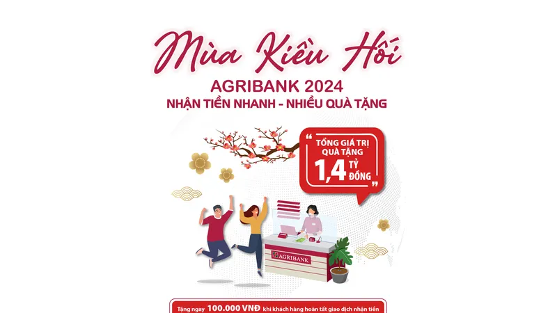 "Nhận tiền nhanh – Nhiều quà tặng” với mùa kiều hối Agribank 2024
