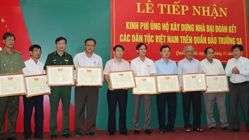 Quảng Ngãi: Hơn 1 tỷ đồng ủng hộ xây nhà Đại đoàn kết trên quần đảo Trường Sa